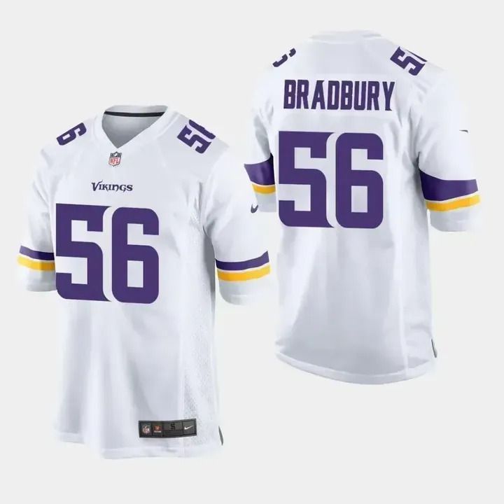 Cheap Men Minnesota Vikings 56 Garret Bradbury Nike White Game NFL Jersey